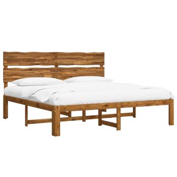 Doppelbettgestell mit Kopfteil ROSTOCK Natur 193 x 203 cm