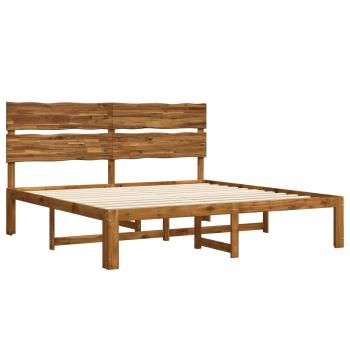 Doppelbettgestell mit Kopfteil ROSTOCK Natur 193 x 203 cm