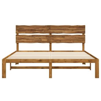 Doppelbettgestell mit Kopfteil ROSTOCK Natur 193 x 203 cm