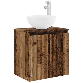 Badezimmerschrank-Set 5 stk. Altholz Holzwerkstoff