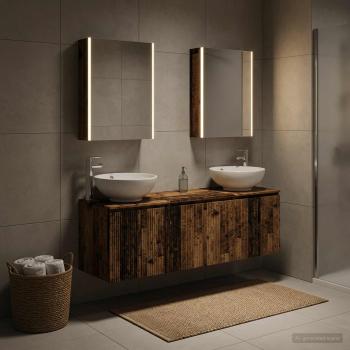 ARDEBO.de - Badezimmerschrank-Set 5 stk. Altholz Holzwerkstoff