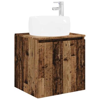 Badezimmerschrank-Set 5 stk. Altholz Holzwerkstoff