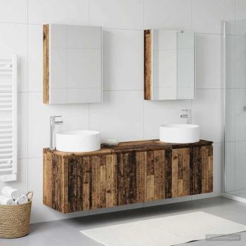 ARDEBO.de - Badezimmerschrank-Set 5 stk. Altholz Holzwerkstoff