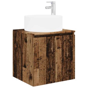 Badezimmerschrank-Set 5 stk. Altholz Holzwerkstoff