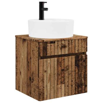 Badezimmerschrank-Set 5 stk. Altholz Holzwerkstoff