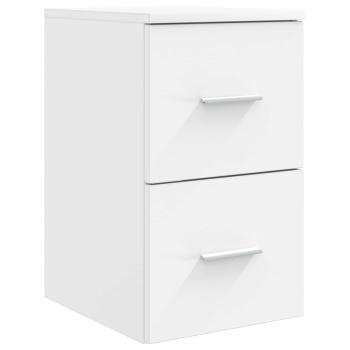 Badezimmermöbel-Set 4 stk. Weiß Ingenieurholz und Glas
