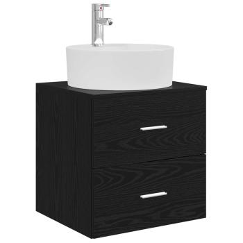 Badezimmermöbel-Set 5 stk. Schwarze Eiche