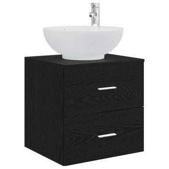 Badezimmermöbel-Set 5 stk. Schwarze Eiche