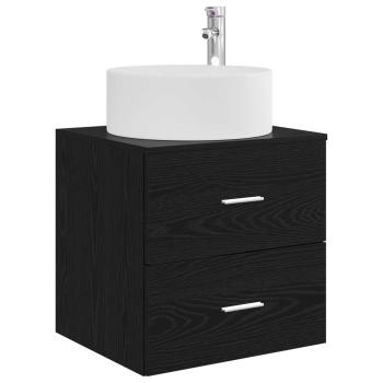 Badezimmermöbel-Set 5 stk. Schwarze Eiche