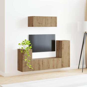 TV-Schrankset 4 stk. Artisan-Eiche Holzwerkstoff