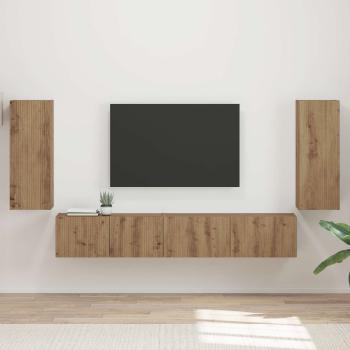 ARDEBO.de - TV-Schrankset 4 stk. Artisan-Eiche Holzwerkstoff
