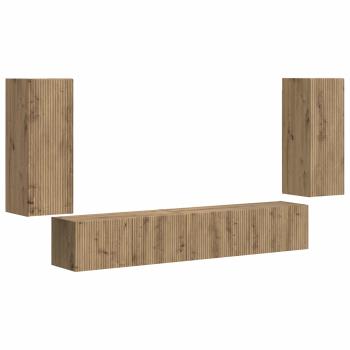 TV-Schrankset 4 stk. Artisan-Eiche Holzwerkstoff