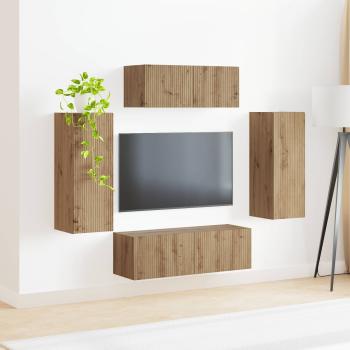 TV-Schrankset 4 stk. Artisan-Eiche Holzwerkstoff