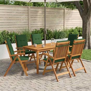 ARDEBO.de - 7-teiliges Garten Essset Natur Massivholz Akazie