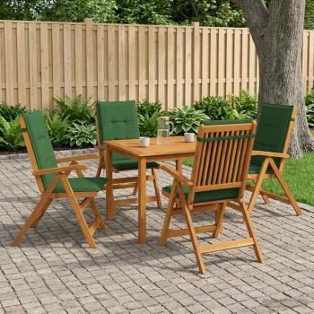 ARDEBO.de - 5-teiliges Garten-Esszimmer-Set Natur Massivholz Akazie