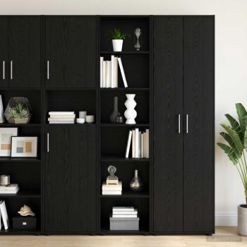 ARDEBO.de - Sideboard Schwarz Eichen-Optik 45 x 41 x 185 cm Holzwerkstoff
