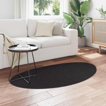 Teppich HUARTE Schwarz 80 x 150 cm Polyester