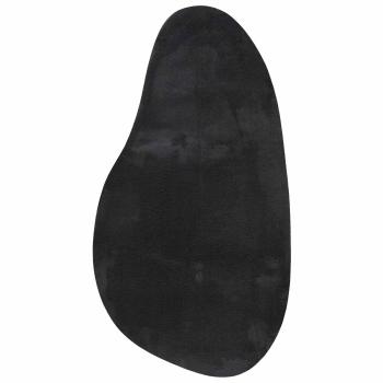 Teppich HUARTE Schwarz 80 x 150 cm Polyester