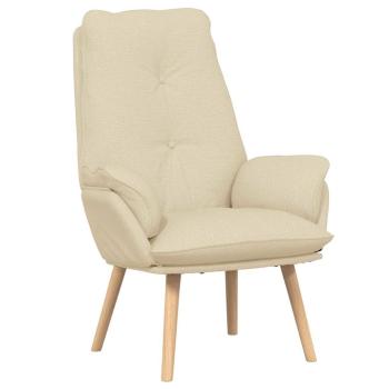 Sessel Creme 69 x 74 x 93 cm Stoff und Sperrholz