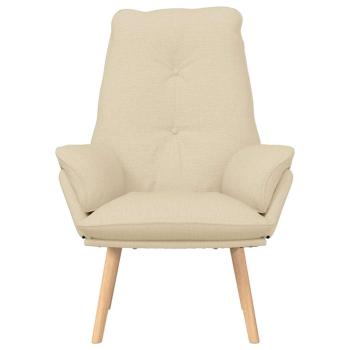 Sessel Creme 69 x 74 x 93 cm Stoff und Sperrholz
