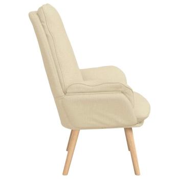 Sessel Creme 69 x 74 x 93 cm Stoff und Sperrholz