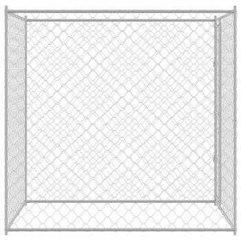 Hundekäfig Silber 200 x 200 x 200 cm Verzinkter Stahl