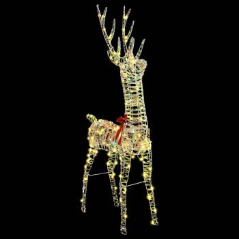 3D Rentier 140 LEDs Warmweiß 128 cm PET