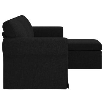 Sofa Schwarz 215 x 138 x 80 cm Stoff