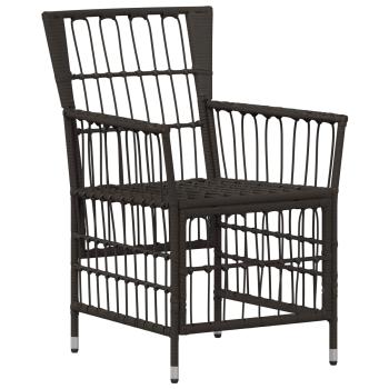 Gartenst?hle 4 stk. Schwarz PE Rattan, Stahl und Polyesterstoff