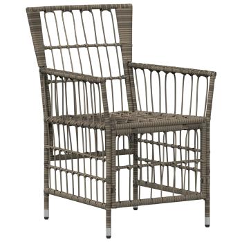 Gartenst?hle 4 stk. Grau Poly-Rattan