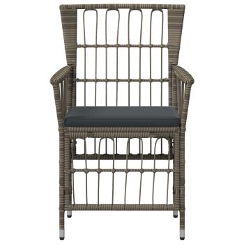 Gartenst?hle 4 stk. Grau Poly-Rattan