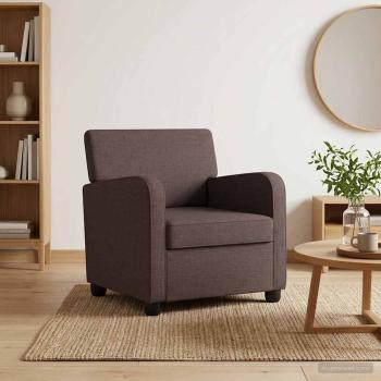 ARDEBO.de - Sessel Dunkelbraun Stoff