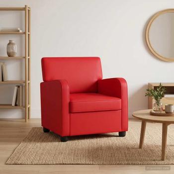 ARDEBO.de - Sessel Rot Kunstleder