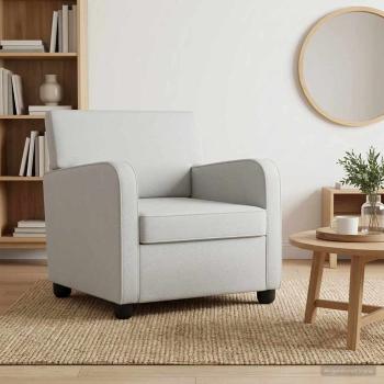 ARDEBO.de - Sessel Hellgrau Samt