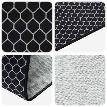 Teppichläufer ORIZ 1150 gsm Schwarzes Netzmuster