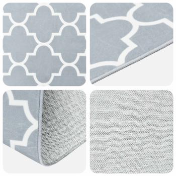 Teppichläufer ORIZ 1150 gsm Grau und Weiß