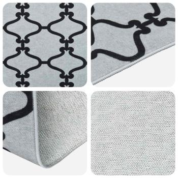 Teppichläufer ORIZ 1150 gsm Schwarzes Netzmuster