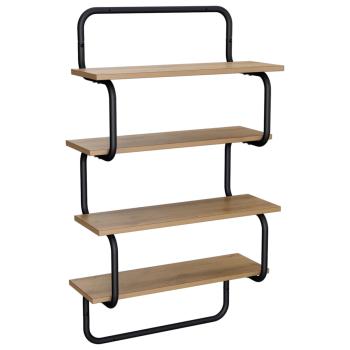 4-stufiges Wandregal Artisan-Eiche 80 x 24,5 x 104 cm