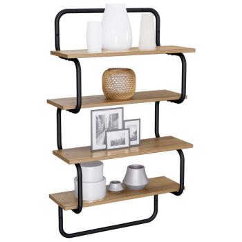 4-stufiges Wandregal Artisan-Eiche 80 x 24,5 x 104 cm
