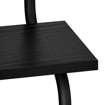 4-stufiges Wandregal Schwarz Eichen-Optik 40 x 24,5 x 104 cm