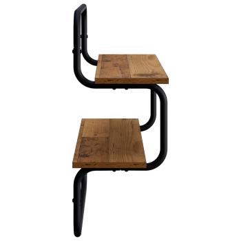 2-stufiges Wandregal Altholz 80 x 24,5 x 61 cm Holzwerkstoff