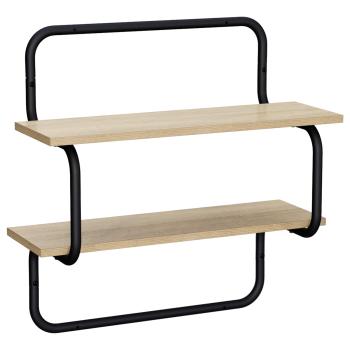 2-stufiges Wandregal Sonoma-Eiche 60 x 24,5 x 61 cm