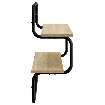 2-stufiges Wandregal Sonoma-Eiche 60 x 24,5 x 61 cm