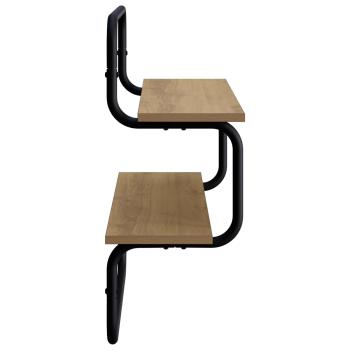 2-stufiges Wandregal Artisan-Eiche 60 x 24,5 x 61 cm