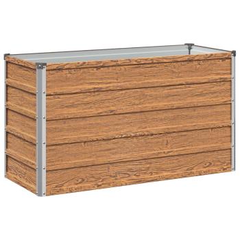 Hochbeet im Garten Holz Braun 100 x 40 x 55 cm Stahl