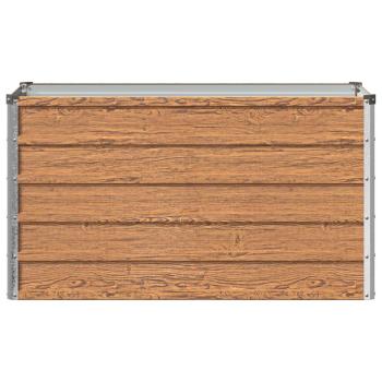 Hochbeet im Garten Holz Braun 100 x 40 x 55 cm Stahl