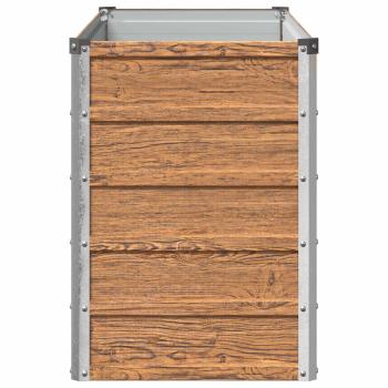 Hochbeet im Garten Holz Braun 100 x 40 x 55 cm Stahl