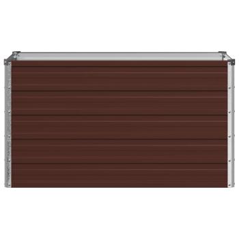 Hochbeet im Garten Braun 100 x 40 x 55 cm Stahl