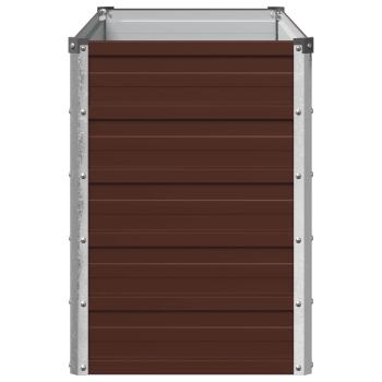 Hochbeet im Garten Braun 100 x 40 x 55 cm Stahl