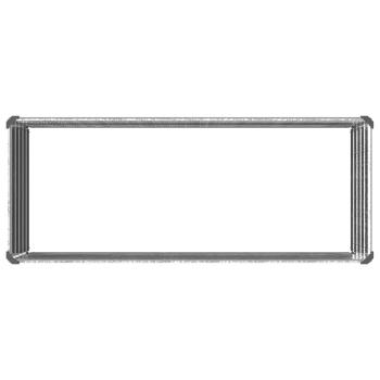 Hochbeet im Garten Verzinktes Silber 100 x 40 x 55 cm Stahl